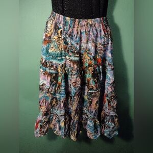 Vintage Joni-Lyn of Texas Skirt - Southwest / Native American Print - Size Med